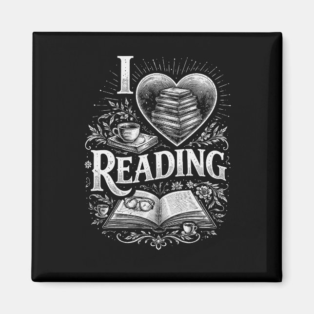 Heart of a Book Lover Magnet (Framsidan)