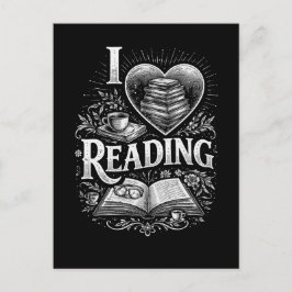 Heart of a Book Lover Vykort