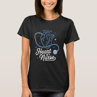 Heart of a Nurse Anatomical Cardiac Nursing Gift R T Shirt
