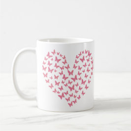 Heart of Capricious Butterflies Kaffemugg