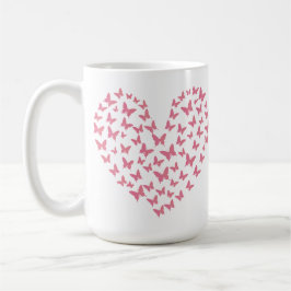 Heart of Capricious Butterflies Kaffemugg