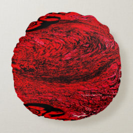 Heart of Chaos – Infinite Red Spiral Rund Kudde