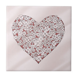Heart of Flowers Decorative Tile Kakelplatta