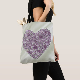 Heart of Flowers Tote Tygkasse