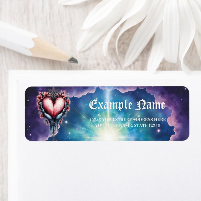 Heart of Quiet Magic. Returadress Etikett (Insitu)