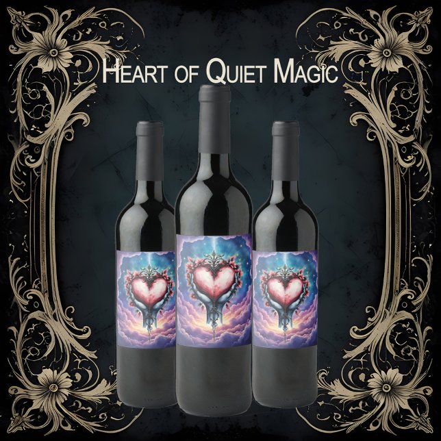 Heart of Quiet Magic Vinflaska Etikett (Skapare uppladdad)