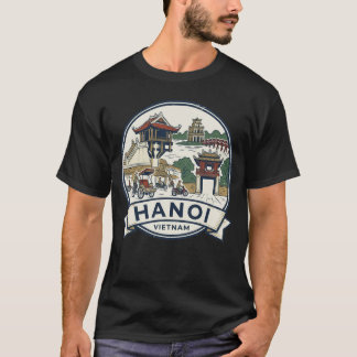 Heart of Vietnam: Hanoi Skyline & Street Scene T Shirt