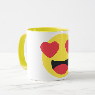 Heart Öga Ansikte Emoji Mugg