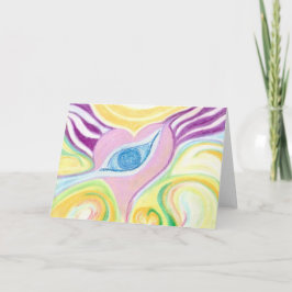 Heart Öga Art Design-hälsningskort på framsidan oc Kort