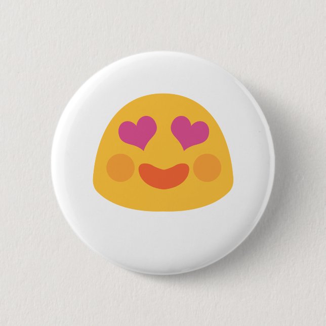 Heart Öga Emoji Knapp (Framsida)