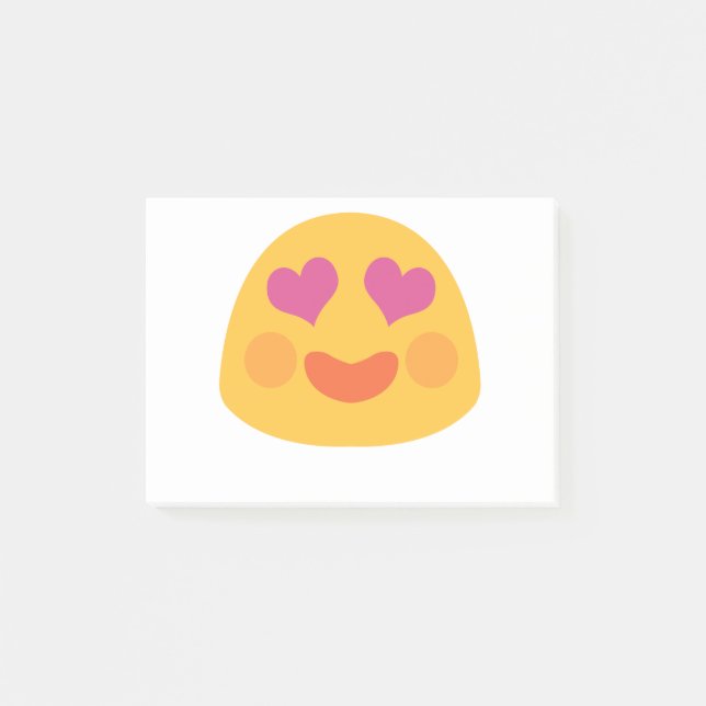Heart Öga Emoji Post-it Block (Framsida)