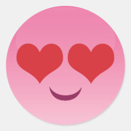 Heart Öga Emoji Runt Klistermärke