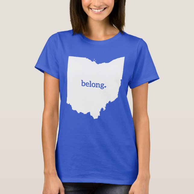 Heart Ohio State Karta, Belong T Shirt (Framsida)