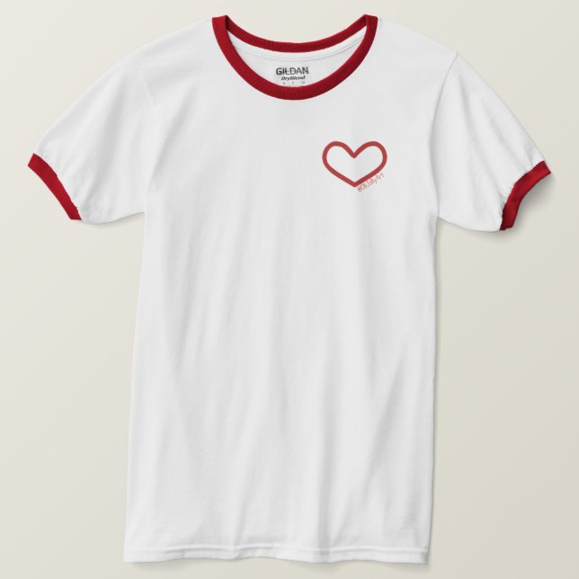 Heart OliJollyArt-skjorta T Shirt (Design framsida)