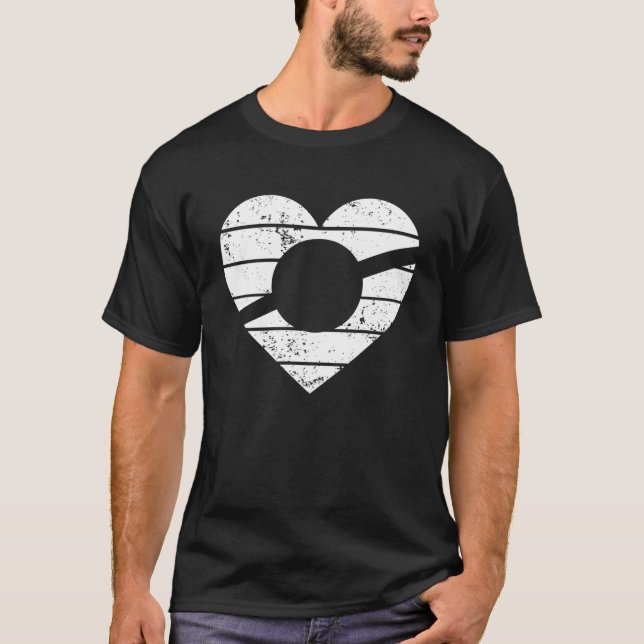 Heart One Wheel Kärlek Electric Skateboard Flyter  T Shirt (Framsida)