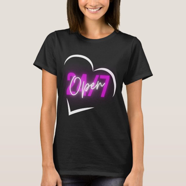 HEART OPEN 24/7 T SHIRT (Framsida)