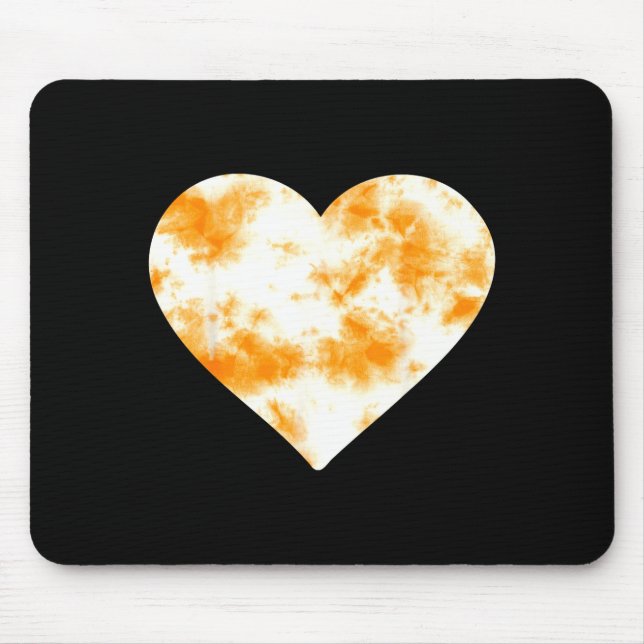 Heart Orange Tie Dye - Cute Valentines Day Graphic Musmatta (Framsidan)