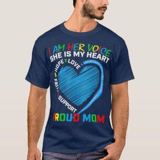Heart Ord Mor Bära Blue DaughAutism T Shirt