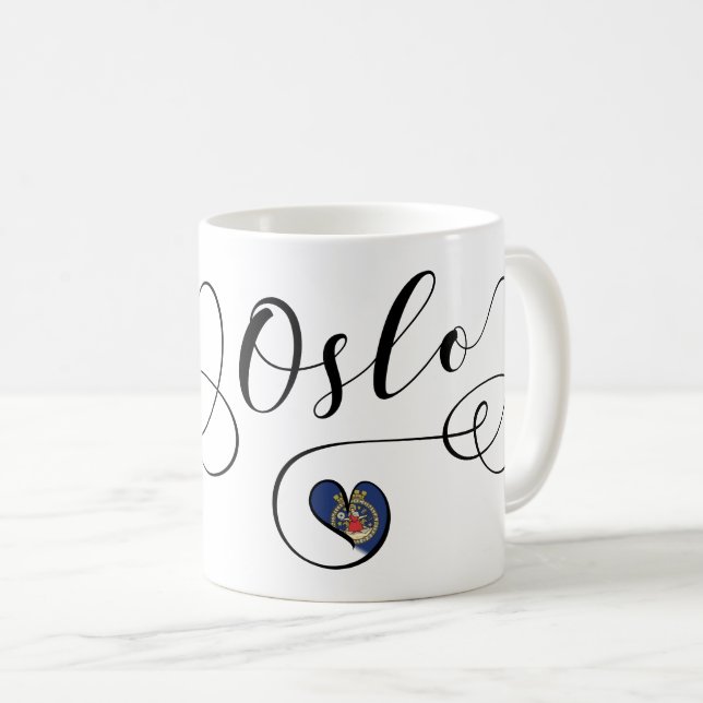Heart Oslo Mugg, norska Kaffemugg (Framsida höger)