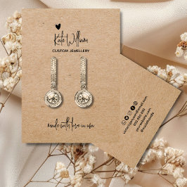 Heart papper visning för örning av  smycken visitkort