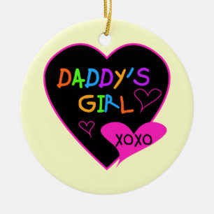 Heart Pappor Girl T Shirts and Gifts Julgransprydnad Keramik