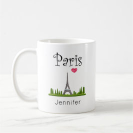 Heart Paris med Eiffel Torn Anpassningsbar Kaffemugg