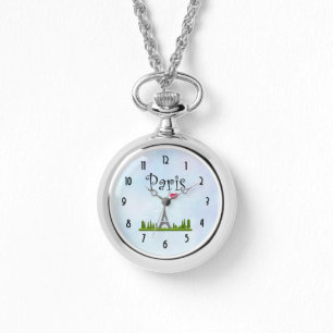 Heart Paris med Eiffel Torn Armbandsur