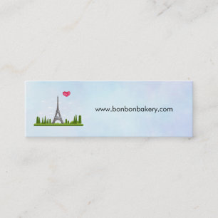 Heart Paris med Eiffel Torn Mini Visitkort