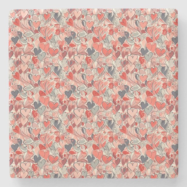 Heart Pattern - Cute and Lovely Valentine's Day Stenunderlägg (Framsidan)