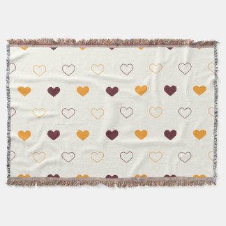 Heart Pattern with Orange & Brown Hearts Filt