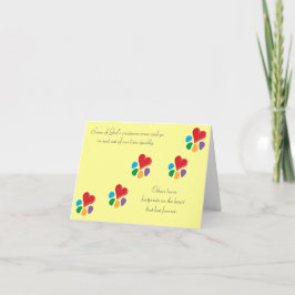 Heart-Paw_ "fotspår på hjärtan" daltar sympati Kort