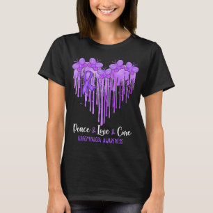 Heart Peace Kärlek Cure Fibromyalgia Awareness T Shirt