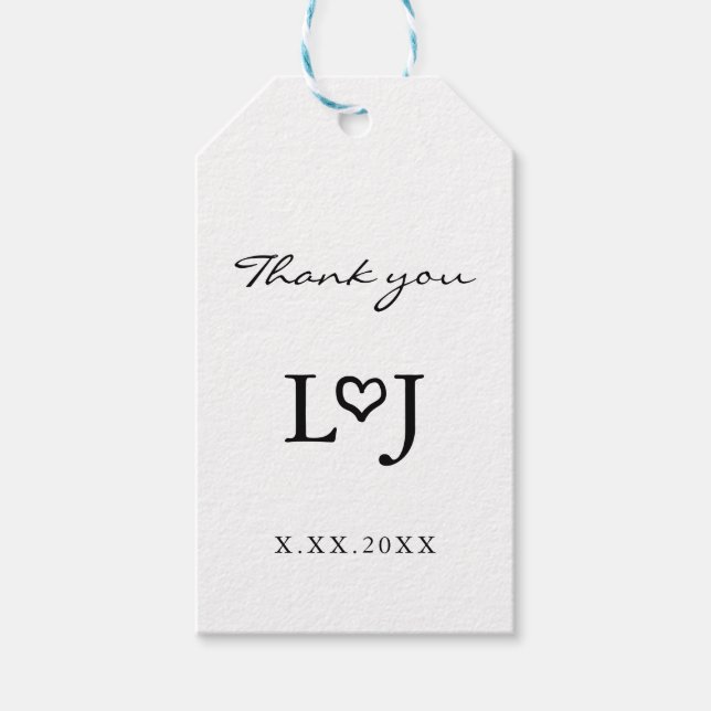 Heart Personlig Bröllop Gift Märkres Presentetikett (Framsidan)