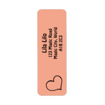 Heart Personlig Return-adressetikett