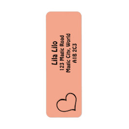 Heart Personlig Return-adressetikett Returadress Etikett
