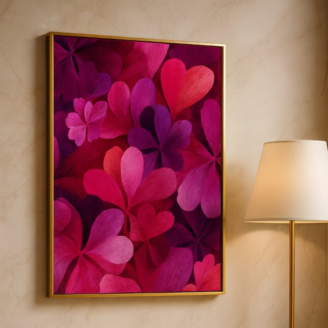 Heart Petal Abstract.Romantic Floral Valentine art Poster (Skapare uppladdad)