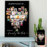 Heart Photo Collage Happage är en familj som denna Poster<br><div class="desc">Skapa din egen personlig poster med 29 av dina favoritfoton och din familj namn. Fotomallen är utformad för att skapa en fotokollage i form av ett kärlek-hjärta och visa bilder i en blandning av porträtt, liggande och fyrkantiga instrumentformat. Ladda upp foton som arbetar i rader, från överkant till grund. Designen...</div>