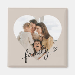Heart Photo Family Magnet - Personlig