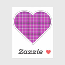 Heart Plaid Pink Purple Black
