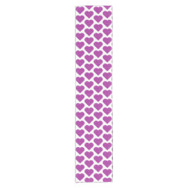 Heart Plaid Purple Pink Black Table Runner