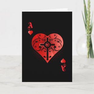 Heart Poker Ace Casino Kort