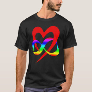 Heart Polyamory Symbol LGBT Flagga Färg Pride Kärl T Shirt