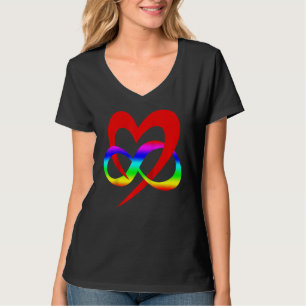 Heart Polyamory Symbol Lgbt Flagga Färg Pride Kärl T Shirt