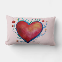 Heart Polyester Dekorativ kudde, Lumbar Pillow Lumbarkudde