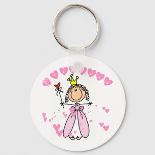 Heart Princess Stick figur Tshirts och Gifts Nyckelring