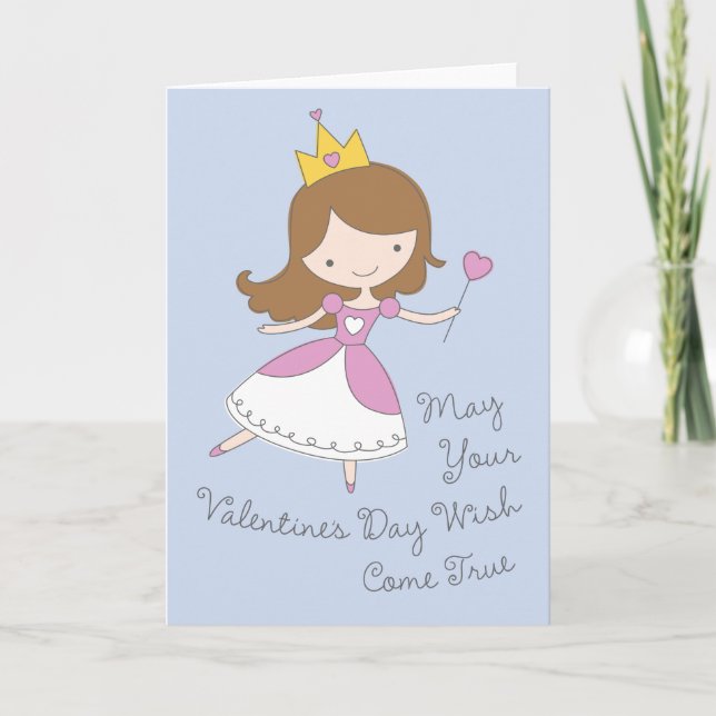Heart Princess Valentines Dag Card Helgkort (Framsida)