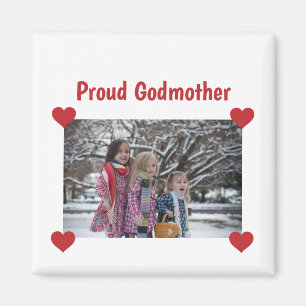 Heart Proud Godmor Kärlek personalize Photo Make Magnet