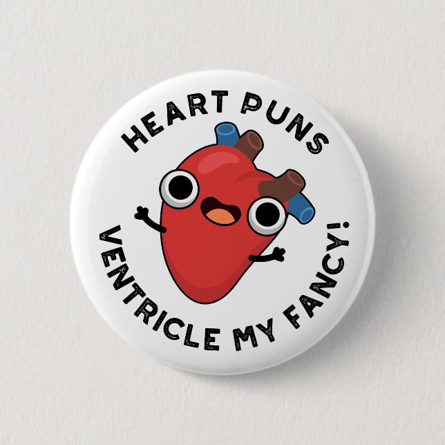 Heart Puns Ventricle My Finare Funny Anatomy Pun Knapp (Framsida)