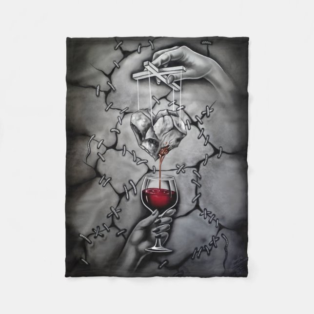 Heart Puppet Fleecefilt (Framsidan)