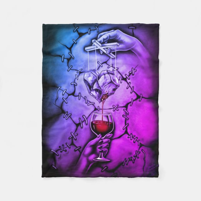 Heart Puppet Fleecefilt (Framsidan)